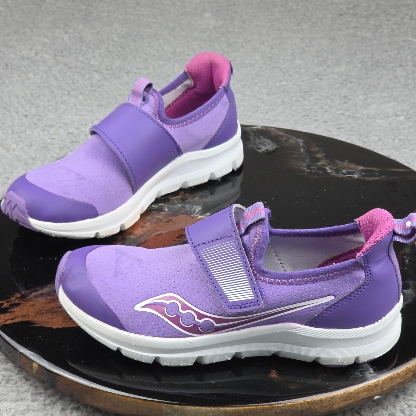 Saucony Kids Sr Velocity Jr Purple Athletic Sneakers Shoes Size 2m